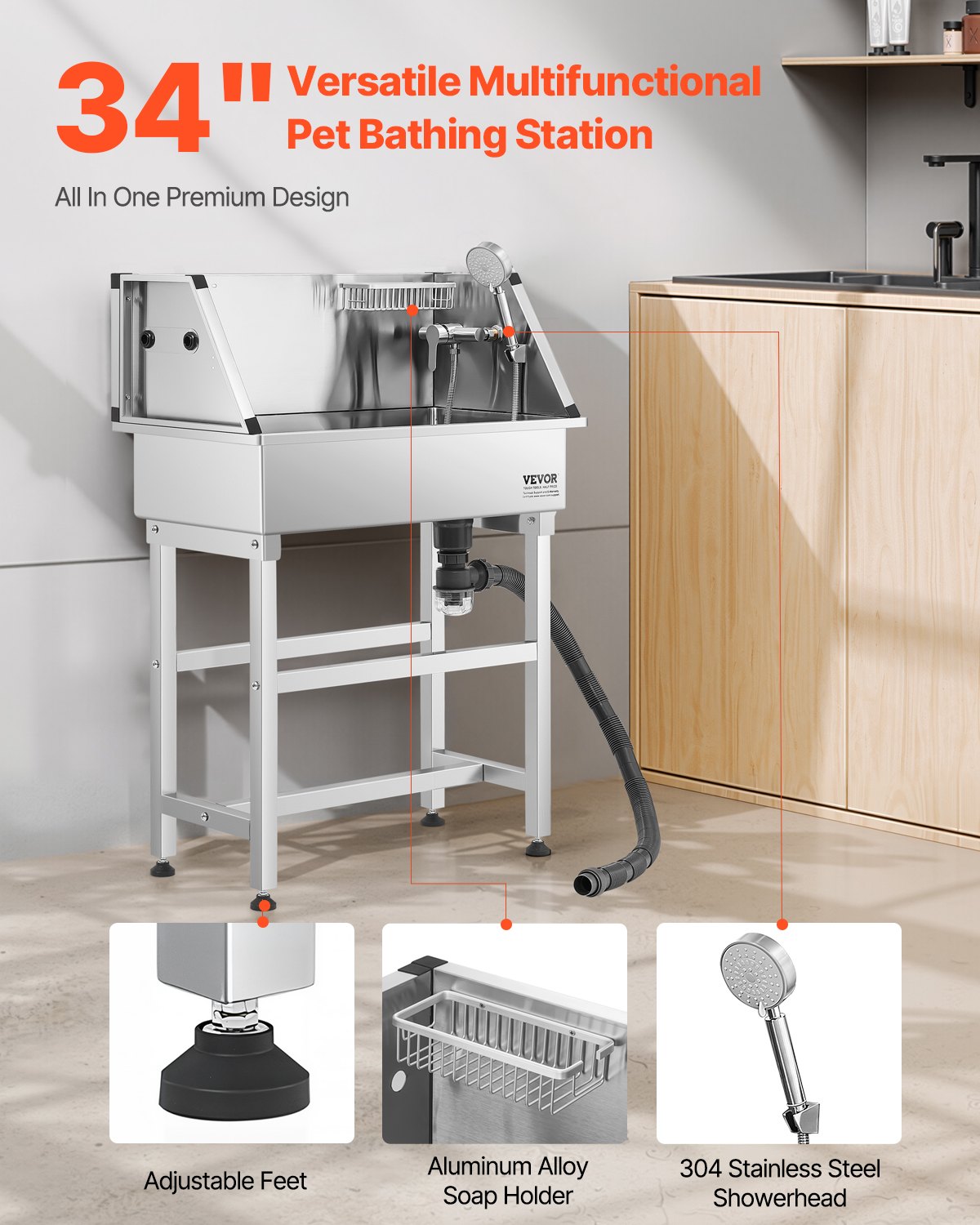 Pet Grooming Bath With Faucet