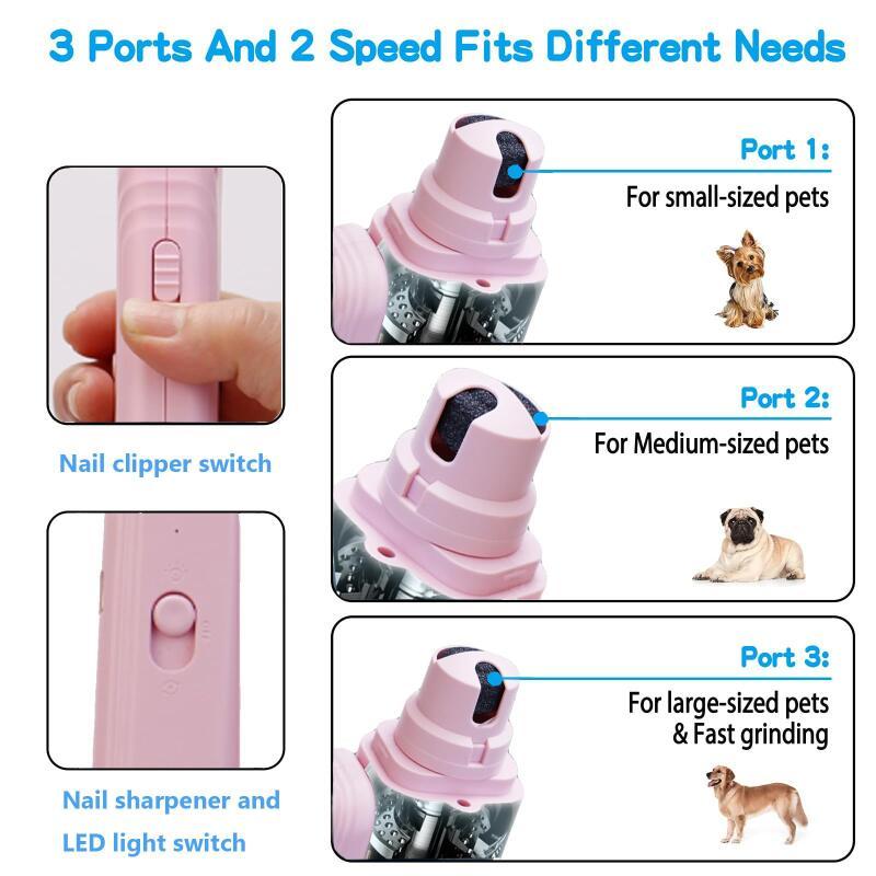 2 In 1 Pet Nail Clippers With Led Blood line Light