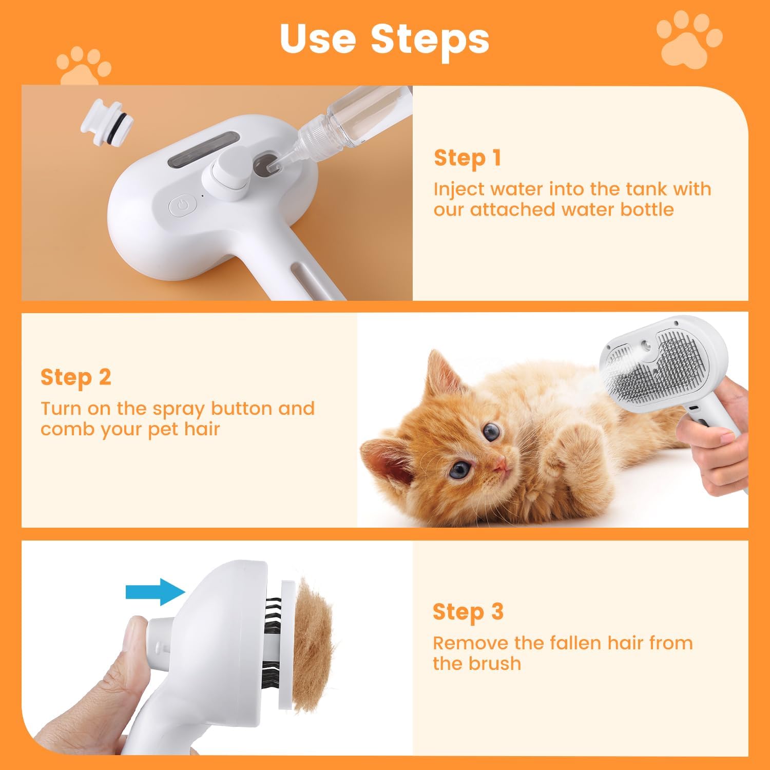 3 In 1 Pet Spray Comb