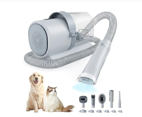 5- in 1 pet grooming clippers and vacuum