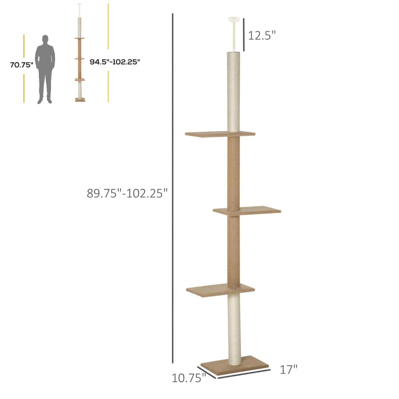 3 Level Ceiling Scratch Post