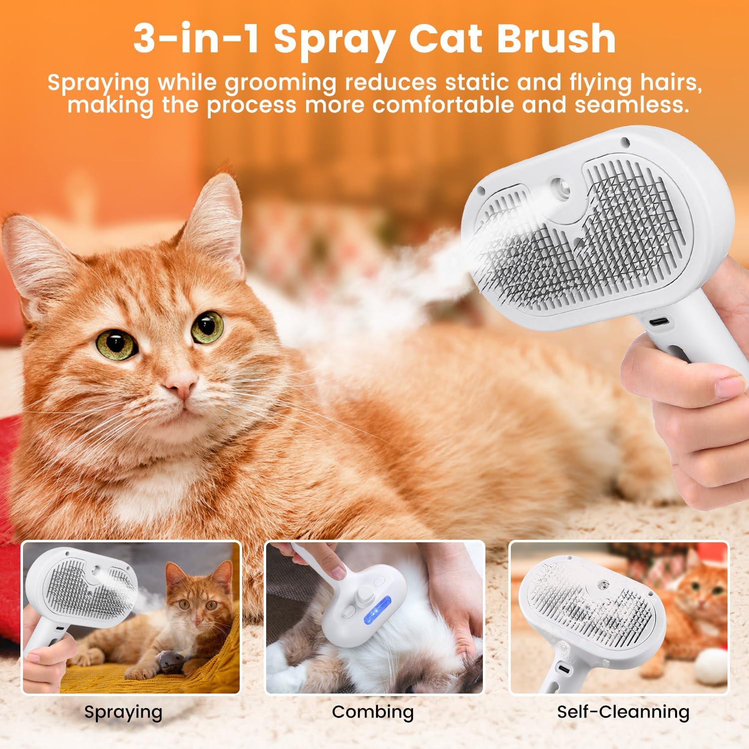 3 In 1 Pet Spray Comb