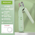 2 In 1 Pet Nail Clippers With Led Blood line Light