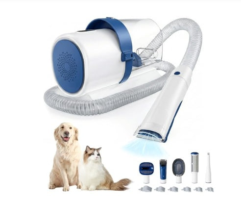 5- in 1 pet grooming clippers and vacuum